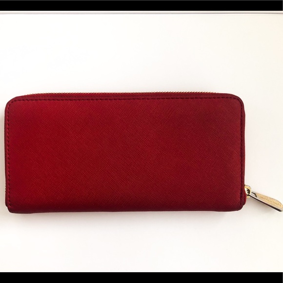 Michael Kors Saffiano Leather Wallet RED - Picture 2 of 4